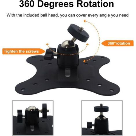 Support de projecteur à montage vertical, fixation murale universelle pour projecteur de plafond ou mural, vis 1/4", mini support (1/5)