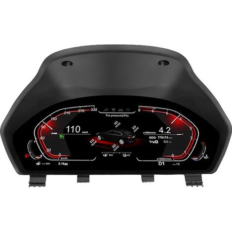 Display LCD per cruscotto, compatibile con BMW Serie 3 F30-F35, 12,3 pollici, risoluzione 1920 x 720, nero (1/2)