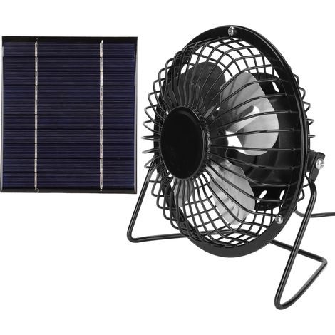 Ventilateur solaire portable 2,5 W 5 V avec sortie USB, idéal pour le camping, la pêche et la randonnée. (1/5)