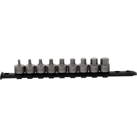Set bussole 3/8" per viti a esagono incassato, corta 9 pz. 4-14mm
