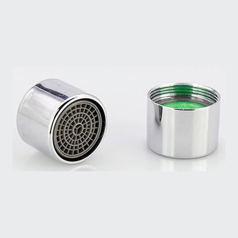 Mousseur robinet economie eau, filtre robinet, embout robinet, aérateur M22 très économe en eau débit d'eau 5L/min - crépine de robinet anticalcaire avec filtre sphérique - boîtier inox (2 pièces) (1/5)