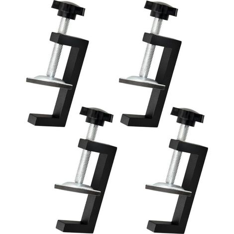 4 Pièces Serre Joint Kit, Plage de Serrage 10-57mm Pince G Réglable, Serre Joint Menuisier Clip de Fixation, Outils Accessoires pour Pince de Table, Convient pour la Fixation Du Bois, Des Tables (1/5)