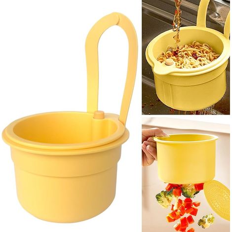 1 Panier Évier, Plastique ABS, Filtre Robinet Suspendu, Mécanisme Pression, Cuisine (1/5)