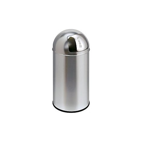 Cubo de basura con trampilla  acero inoxidable  capacidad 40 l