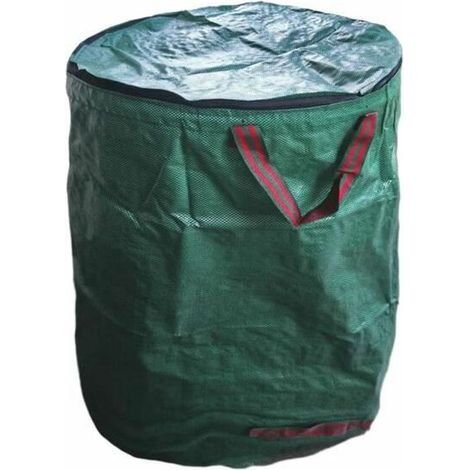 Royaluxe – Faltbarer, wasserdichter und wiederverwendbarer Abfallbehälter mit großem Fassungsvermögen, Gartenabfallsack mit Deckel, Typ 272L, für den Außenbereich (1/4)