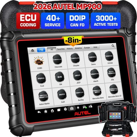 MaxiPRO MP900 Car Diagnostic Tool, 2026 Newer than MS906BT MP808BT PRO MK900 MX900 MK808S, ECU Coding Pro like MS906 PRO MP900BT, 3K+ Active Tests, 40+ Service, CANFD DOIP, WiFi Printing (1/5)