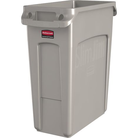 Rubbermaid, Poubelle SLIM JIM®, capacité 60 l, avec canaux