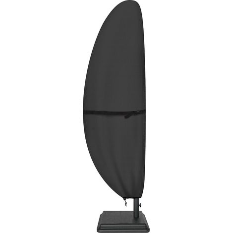 Funda protectora para sombrilla de terraza, impermeable, de 600D, para sombrillas voladizas tipo banana, de 3,6 a 4,2 metros (12 a 14 pies), color negro. (1/4)