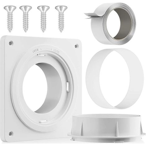 Kit de conduit d'évacuation de sèche-linge à verrouillage par rotation avec raccord et déconnexion rapides (1/5)