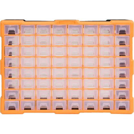 Organisateur multi-tiroirs avec 64 tiroirs 52x16x37,5 cm