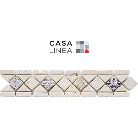 LISTEL RENAISSANCE DIAGONAL DECOR COLOR 1 PIÈCE 6.5 X 32 CM CASA LINEA