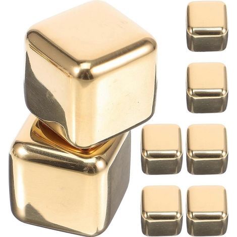 Pietre refrigeranti per bevande, cubetti di ghiaccio riutilizzabili, idea regalo, 2,70 x 2,70 x 2,70 cm, set da 8 (1/5)