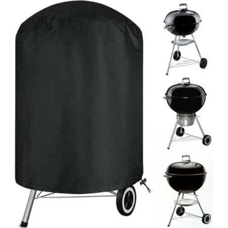 Holzkohlegrillabdeckung, wasserdichte und robuste Abdeckung für den Außenbereich, runde Grillabdeckung, passend für die meisten Holzkohlegrills – 70 x 70 cm (1/4)