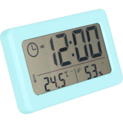 Horloge de bureau numérique avec grand écran, affichage de la température 12/24 heures, petite horloge électronique avec support, adaptée aux bureaux, aux écoles et aux maisons. (1/5)