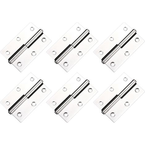 Charnière Pliante En Métal Épais - Ressort Auto-Fermant Pour Porte D'Armoire - Installation Facile - Lot De 6 Pièces (1/5)