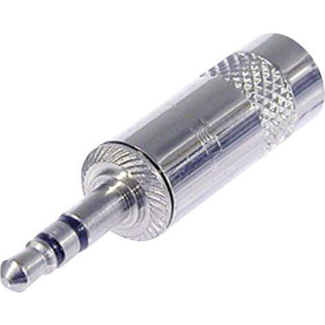 Jack 3.5 mm mâle, droit Rean AV NYS 231 Nombre de pôles: 3 stéréo argent 1 pc(s) D18494 (1/4)