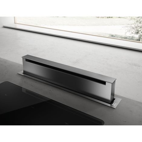 Elica Pandora GME IX/A/90. Potenza massima di estrazione: 680 m³/h, Tipo di estrazione: Aspirante, Emissione acustica: 57 dB. Tipo: Aspirazione verso il basso, Colore del prodotto: Acc... - PRF0120982 (1/4)