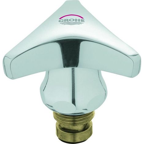 Testa della valvola DN 10, maniglia Trecorn, marcatura GROHE blu cromo VPE10 (confezione da 10)