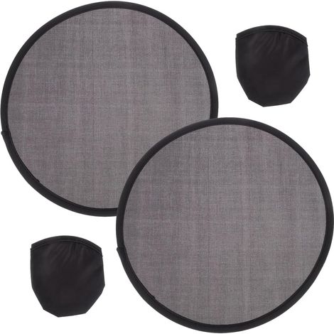 1 Ventilateur Pliable, Rond 25cm, Plastique Et Tissu, Léger 37g, Pour Intérieur Et Extérieur