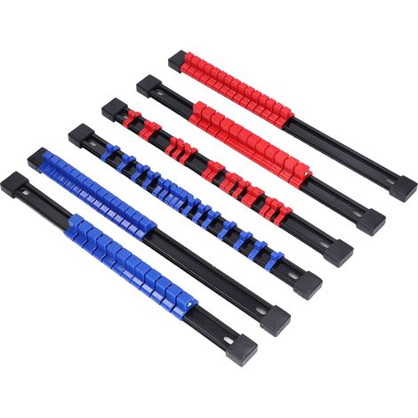 6 pièces Plateau Organisateur de Douilles ABS Multifonction 1/4in 3/8in 1/2in pour Outils Auto