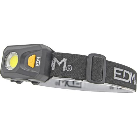 Linterna LED de cabeza ultraligera con 3 modos de luz y cinta ajustable (3W 6500K 250lm) IP42 41x68x22mm (incluye batería) (1/5)