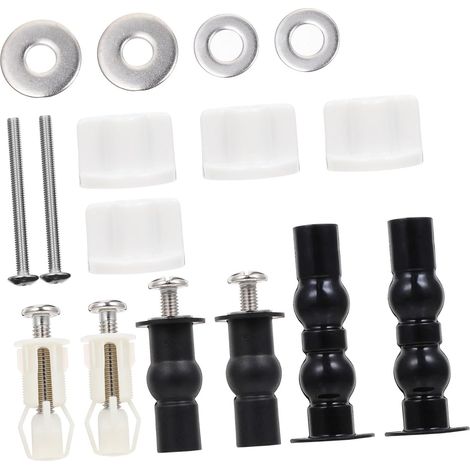 Fixations Abattant Toilette Acier, Acier Inoxydable, Caoutchouc (1/5)