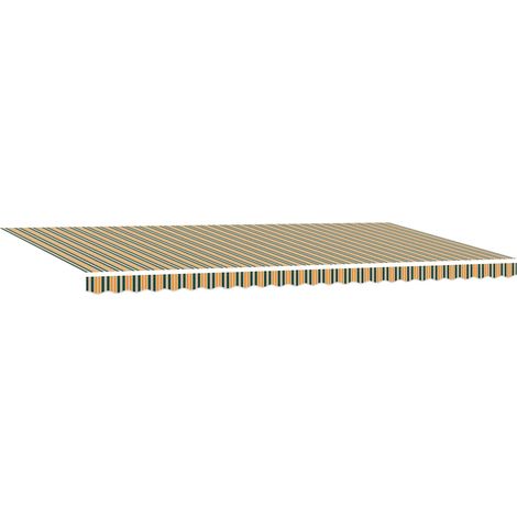 Maison Exclusive - Tenda Retrattile Verde e giallo 600 ×300 cm Tessuto