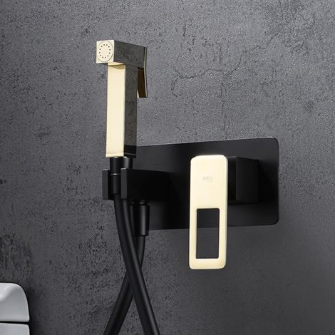 IMEX - grifo monomando bidé oro negro serie suecia (1/5)
