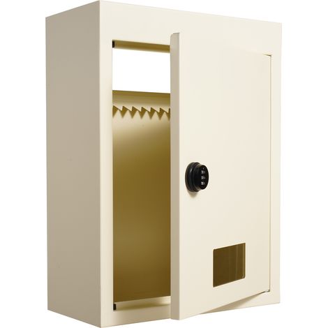 Mophorn Durch-die-Wand-Briefkasten, stabiler Stahl-Briefkasten mit 2,8-7,9" 13" Zahlenschloss, 12,5x6,3x16,9", Beige - Sichere Postaufbewahrung