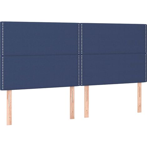 Maison Exclusive - Cabecero de cama azul 180x5x118/128 cm Tela (1/5)