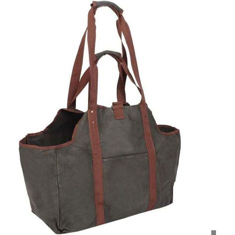 Toile Sac à Bûche,grande Capacité Porte-bûches,imperméable Et Résistant à L'usure, Facile à Transporter,sac Fourre-tout E (1/4)