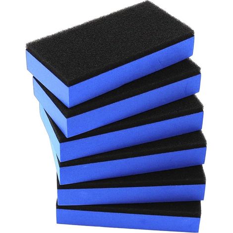 Sollbry 6 Pièces Éponges de Cire Céramique de Voiture Tampons Applicateurs Voiture Revêtement en  Éponge pour Le Polissage de Voiture, l'entretien, Le Lavage(742cm) (1/5)