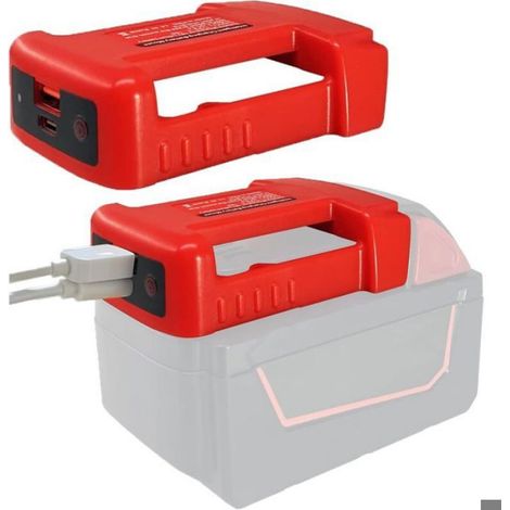 Adaptateur Chargeur USB - 18 V - Port Type-C - Pour Batteries Outils Electriques - 1 Pièce (1/4)