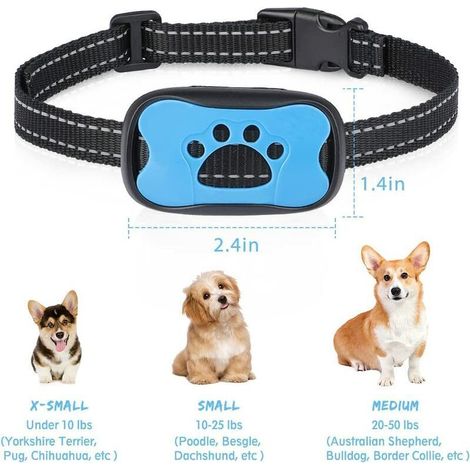 Collier pour chien anti-aboiement - Sans danger, sans cruauté et sans chocs électriques - Collier de dressage - 7 réglages progressifs de vibrations (1/3)