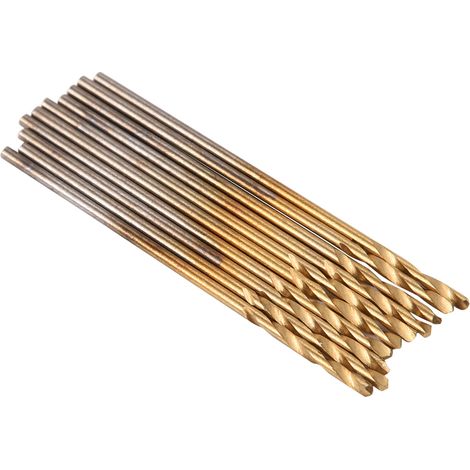 Foret hélicoïdal HSS 1,0 mm à queue droite pour perceuse électrique (lot de 10) (1/5)