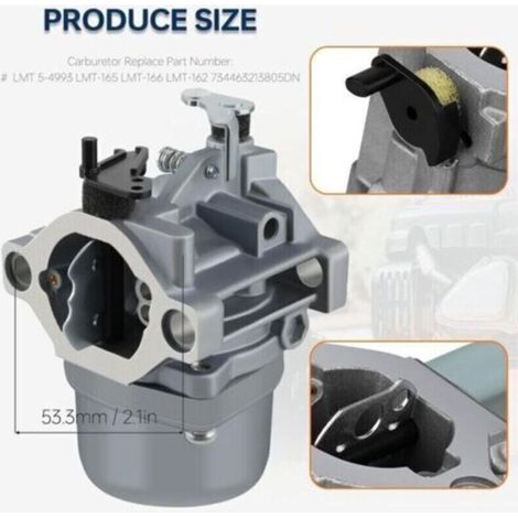 Carburateur de Rechange 799728 pour Briggs & Stratton 494502 495706 496592 498027 498134 498231 499161 699318 699737 699831 Carburateur Compatible pour Moteur 28B702 28B707 12HP 28M707 (1/3)