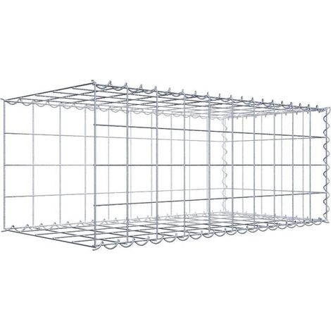 Gabiondeco - Gabion - Element de prolongation en longueur 100 cm x 40 cm x 50 cm (L x H x P). maille 10 x 10 cm. Spirale. Avert.: il manque une grille - Made in Germany (1/5)
