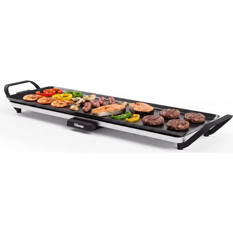 table grill slim L - Grande surface de cuisson de 70 x 23 cm - Thermostat réglable - Revêtement antiadhésif - Bac collecteur de graisse amovible - Facile à nettoyer - BP-2668 (1/5)