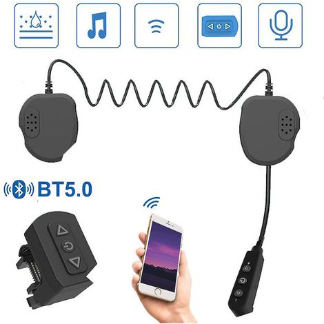 Écouteurs sans fil Bluetooth pour casque de moto avec haut-parleur et fonction mains libres pour appels - FFY (1/5)