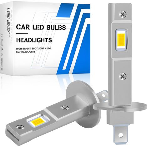 H1 H1 LED Bulb 16000LM 6000K, Error Free Canbus Kit, Car Lighting Cool White 1:1 Replaces Halogen, 2 Bulbs Plug & Play (1/5)