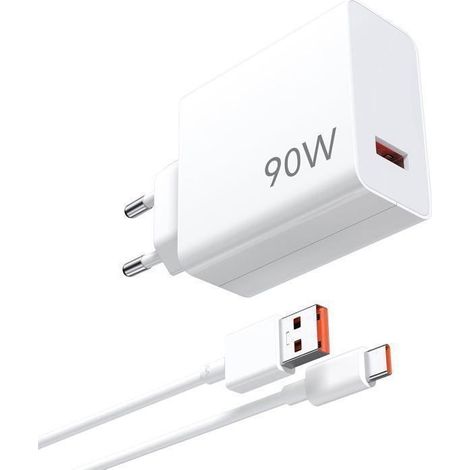90W Chargeur Rapide avec Câble USB C 1m pour Xiaomi 14 13 Ultra POCO X7 Pro POCO F6, Chargeur Turbo pour Redmi Note 13 14 Pro 5G (1/5)