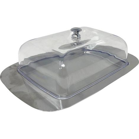 Vassoio Porta Burro in Alluminio con Coperchio Piatto Contenitore Salva freschezza (1/5)