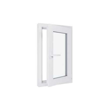 Finestra in PVC - Triplo vetro - Bianco - 500 mmx800 mm cm