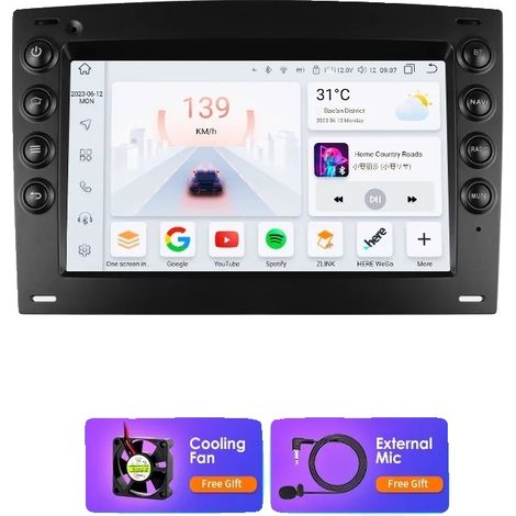 Radio para coche, tamaño de pantalla, compatibilidad con smartphones, compatible con Renault Megane 2 2002-2009, S4-4G 32G-8 núcleos