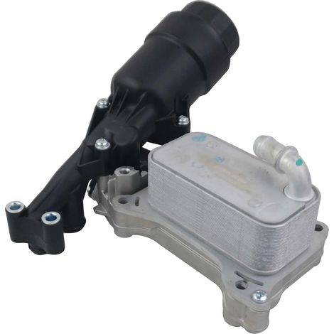 Conjunto de enfriador de la carcasa del filtro de aceite, compatible con Mercedes W204/W205, material de aluminio de alta calidad, refrigeración eficiente del aceite del motor, números de pieza interc (1/5)