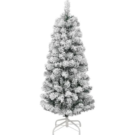 Albero Natale  Albero natalizio  Albero festivo Artificiale Incernierato con Neve Fioccata 120 cm (1/5)