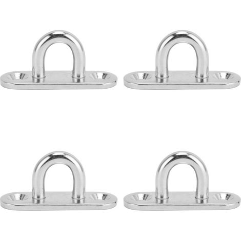 4 crochets ovales à œillet en acier inoxydable 304 de 5 mm pour fixation au plafond, agrafes et boucles de fixation (1/5)