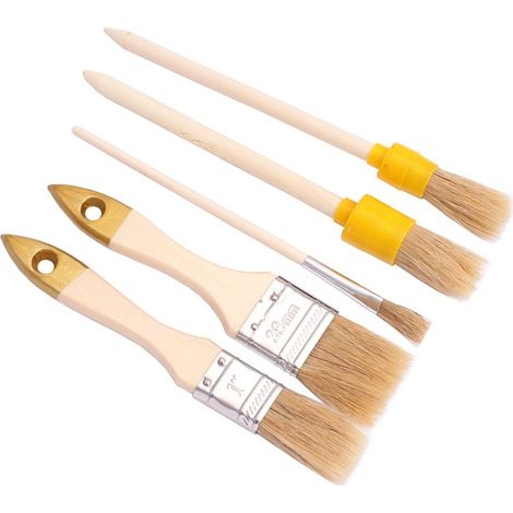 Ensemble de 5 brosses universelles : 2 lames, 2 brosses rondes, 1 brosse à rayures.