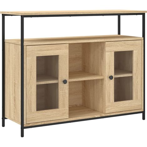 Credenza cassettiera cassettiera mobile contenitore organizer cucina soggiorno soggiorno Sonoma 100 x 35 x 80 cm derivati del legno marrone 020031461