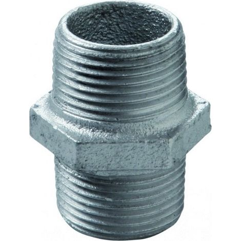 Mamelon double mâle 280 galvanisé 1 1/2'' 40/49 - VIRFOLLET - 28005007 (1/2)